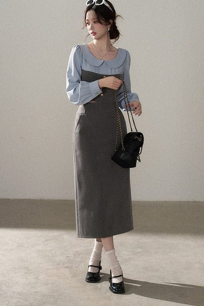 Color-Block Top and Skirt Set-Up