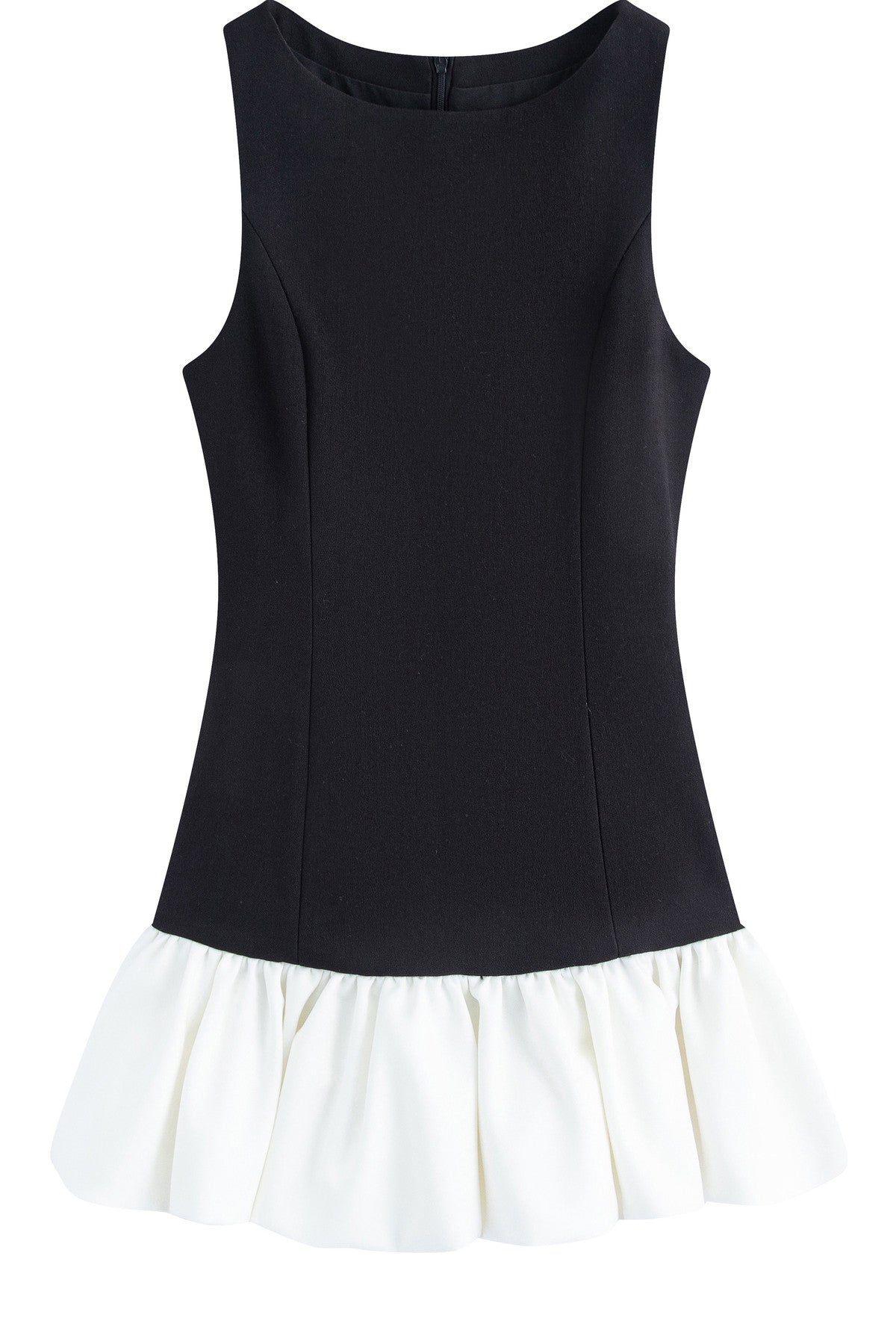 Sleeveless Black Tank Dress and White Shirt