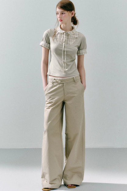Romantic Lace Trim Pants