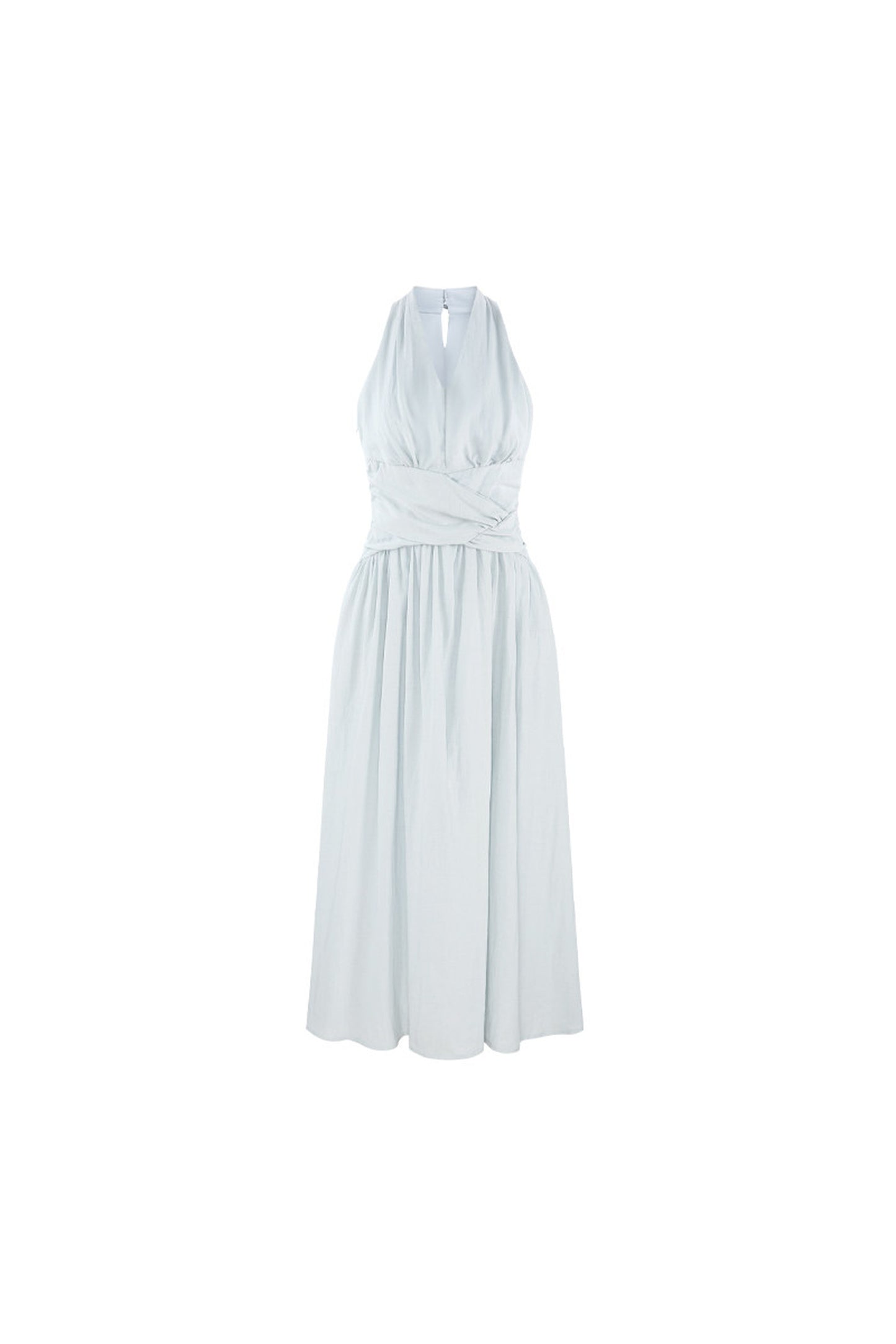 French V-Neck Halter Long Dress