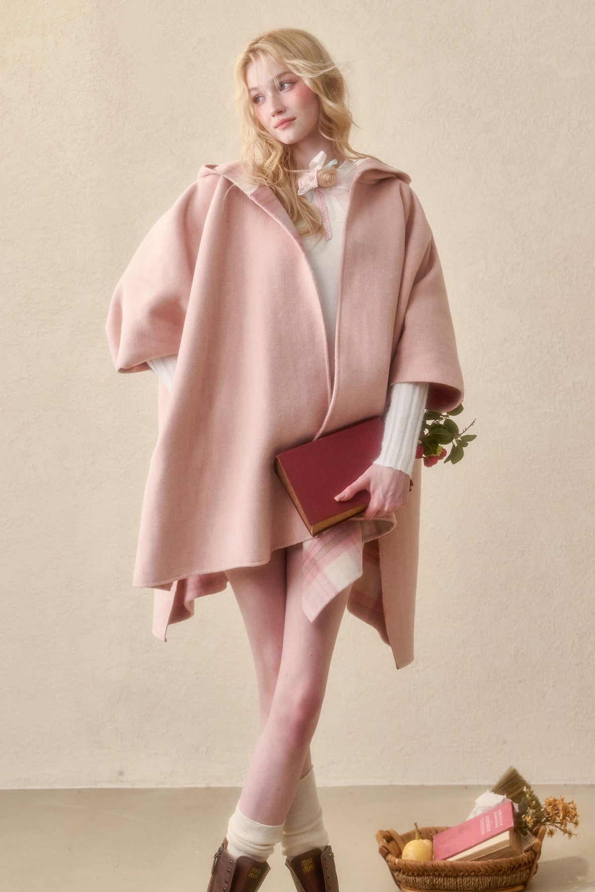 Reversible Wool Cape