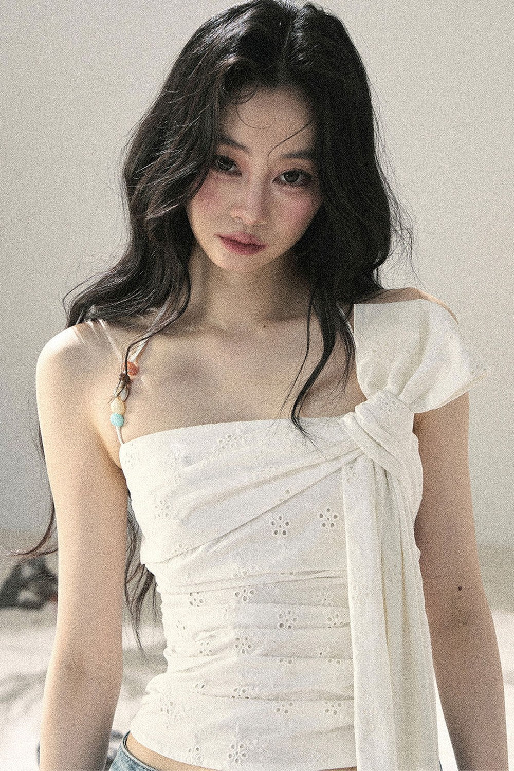 Halter Knot Pleated Top