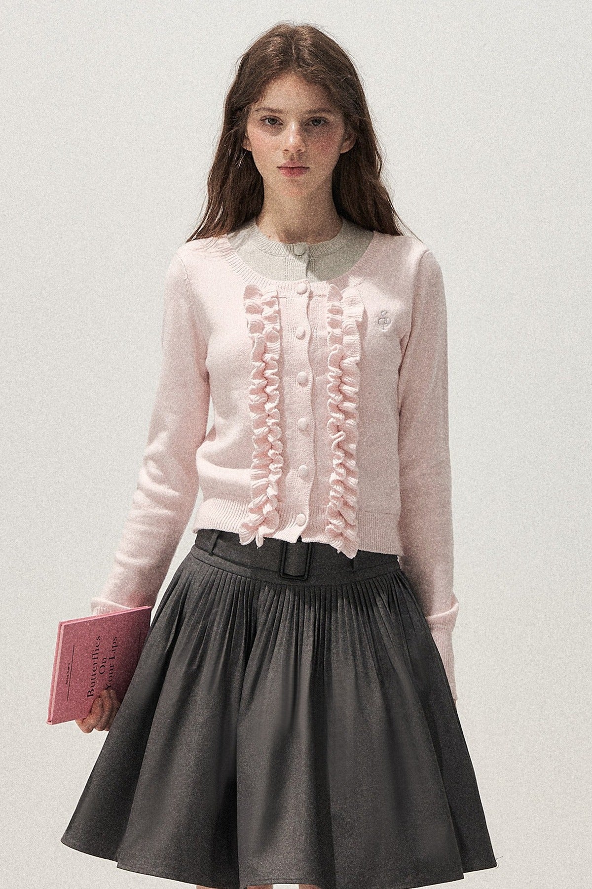 Gray Pleated Ballet Skirt