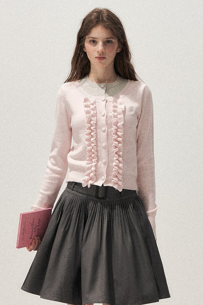 Gray Pleated Ballet Skirt