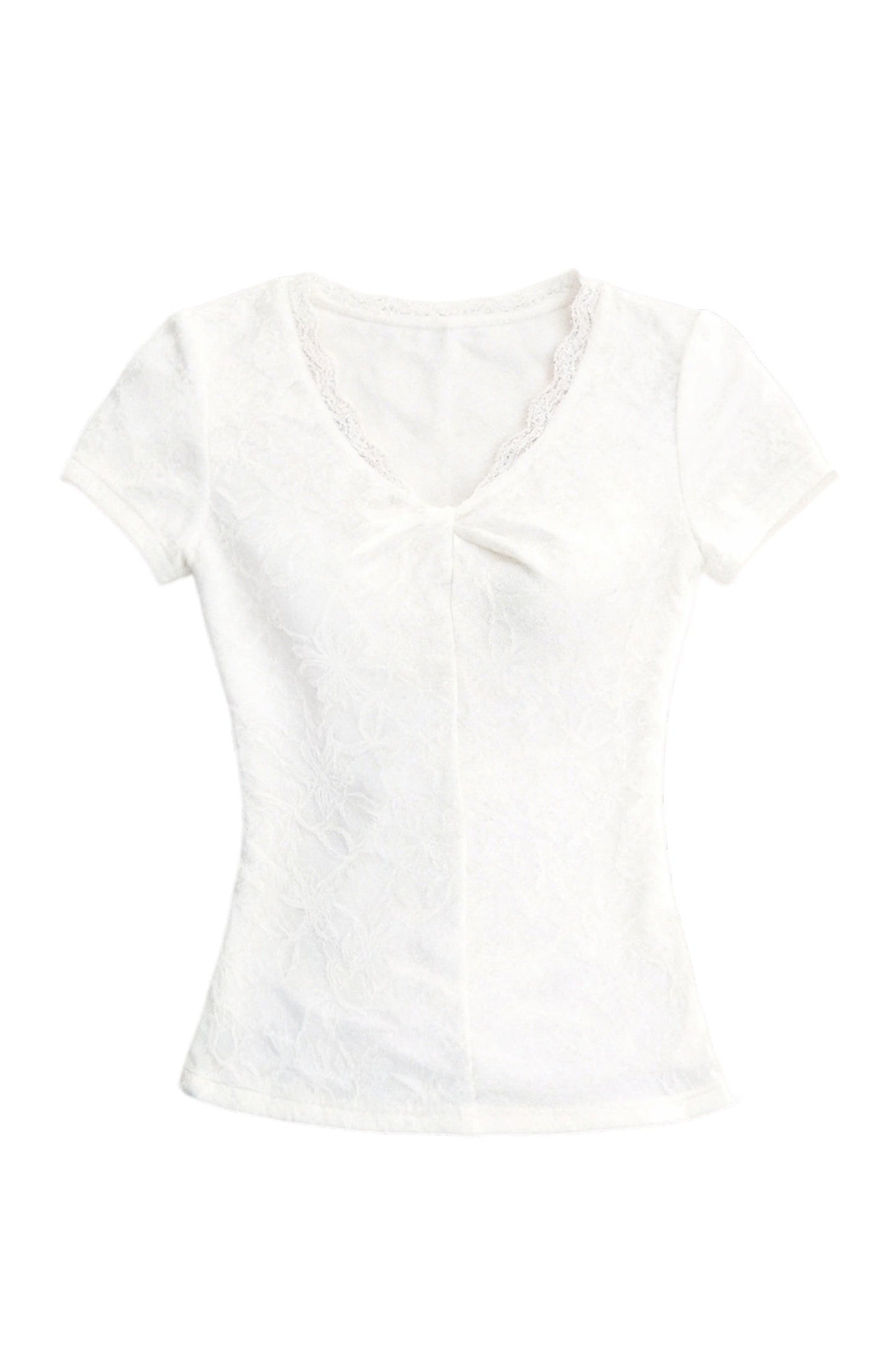 Jacquard V-Neck Textured Top