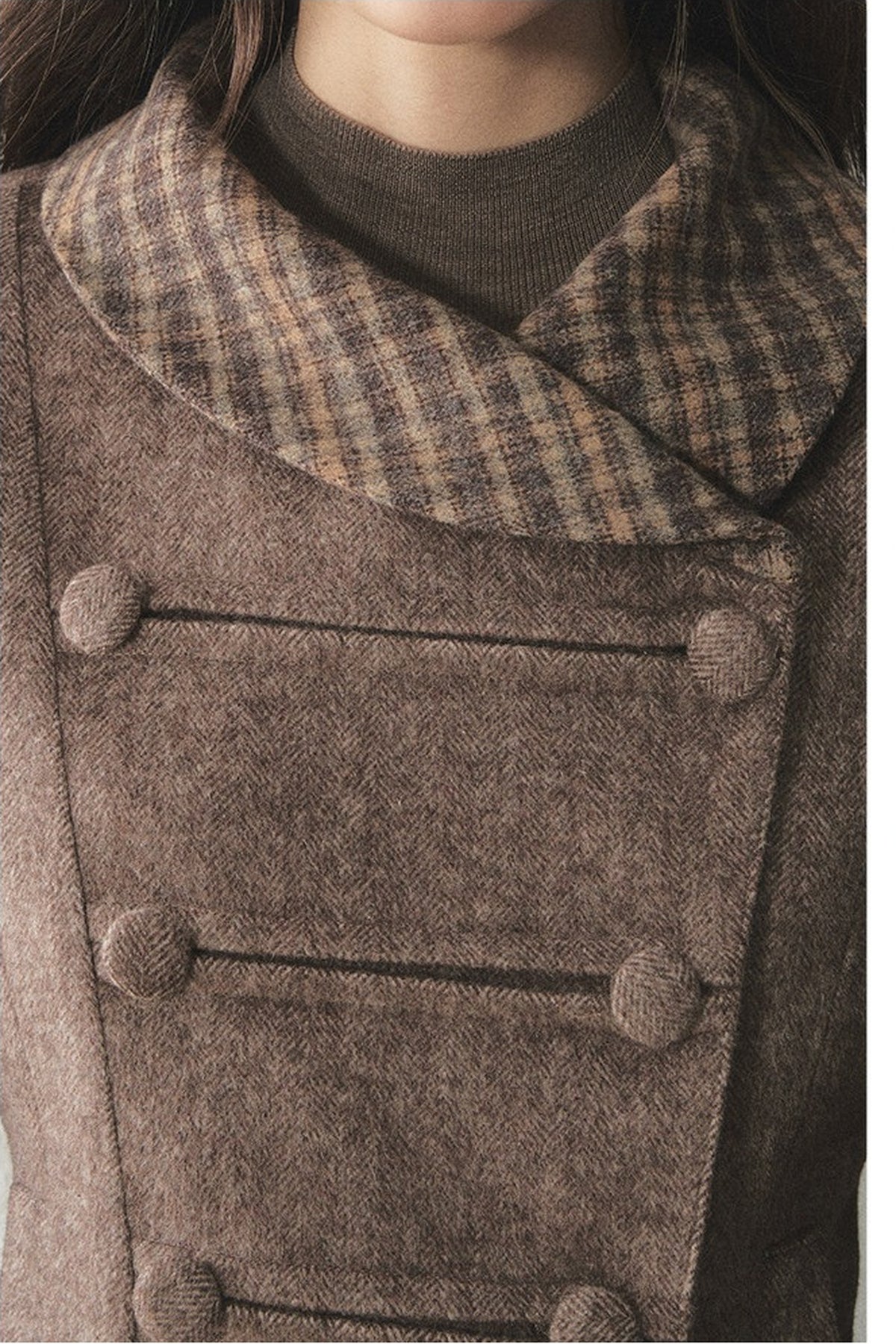 Preppy Double-Breasted Jacket and Skirt Set-Up