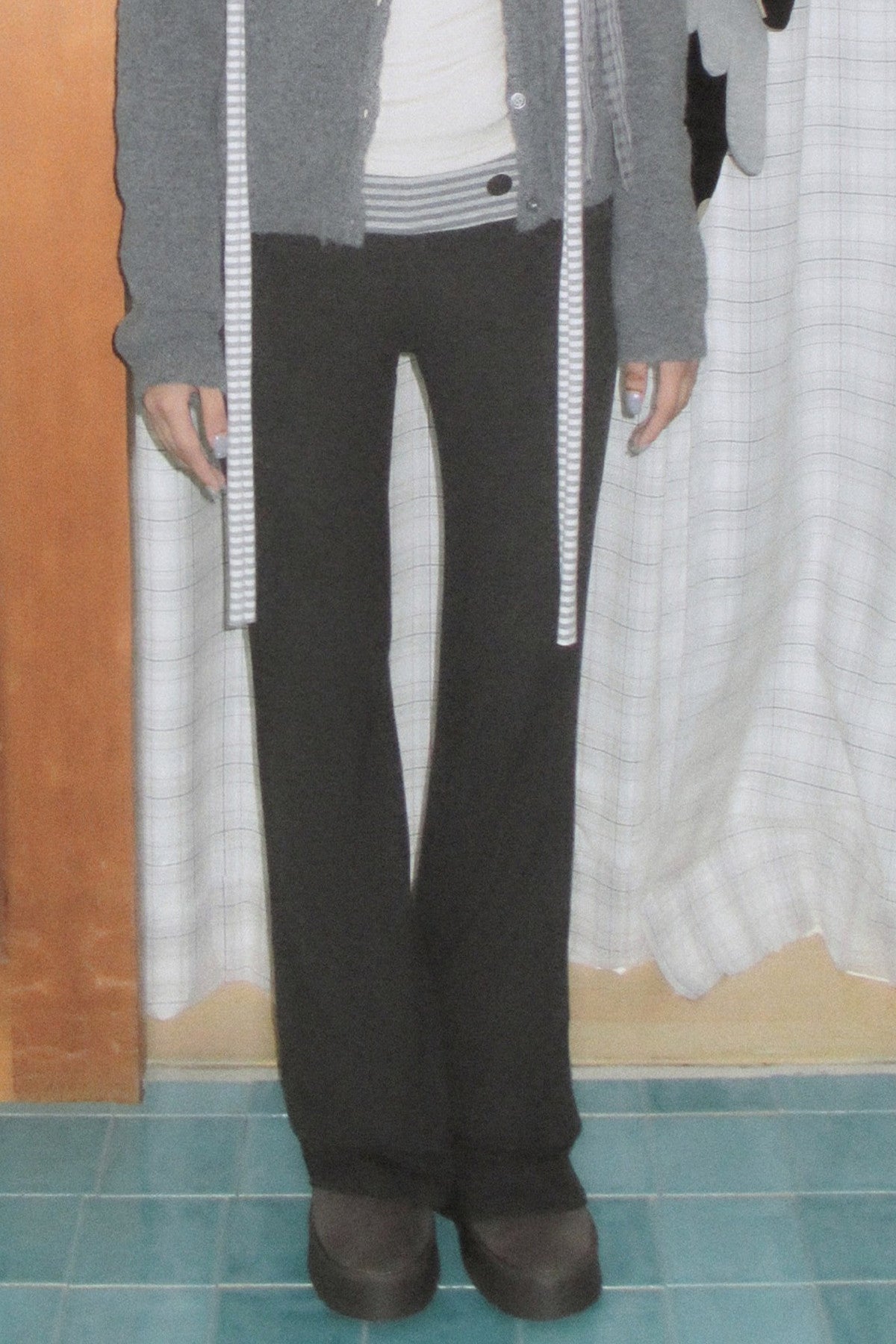 High-Waisted Striped Flared Pants