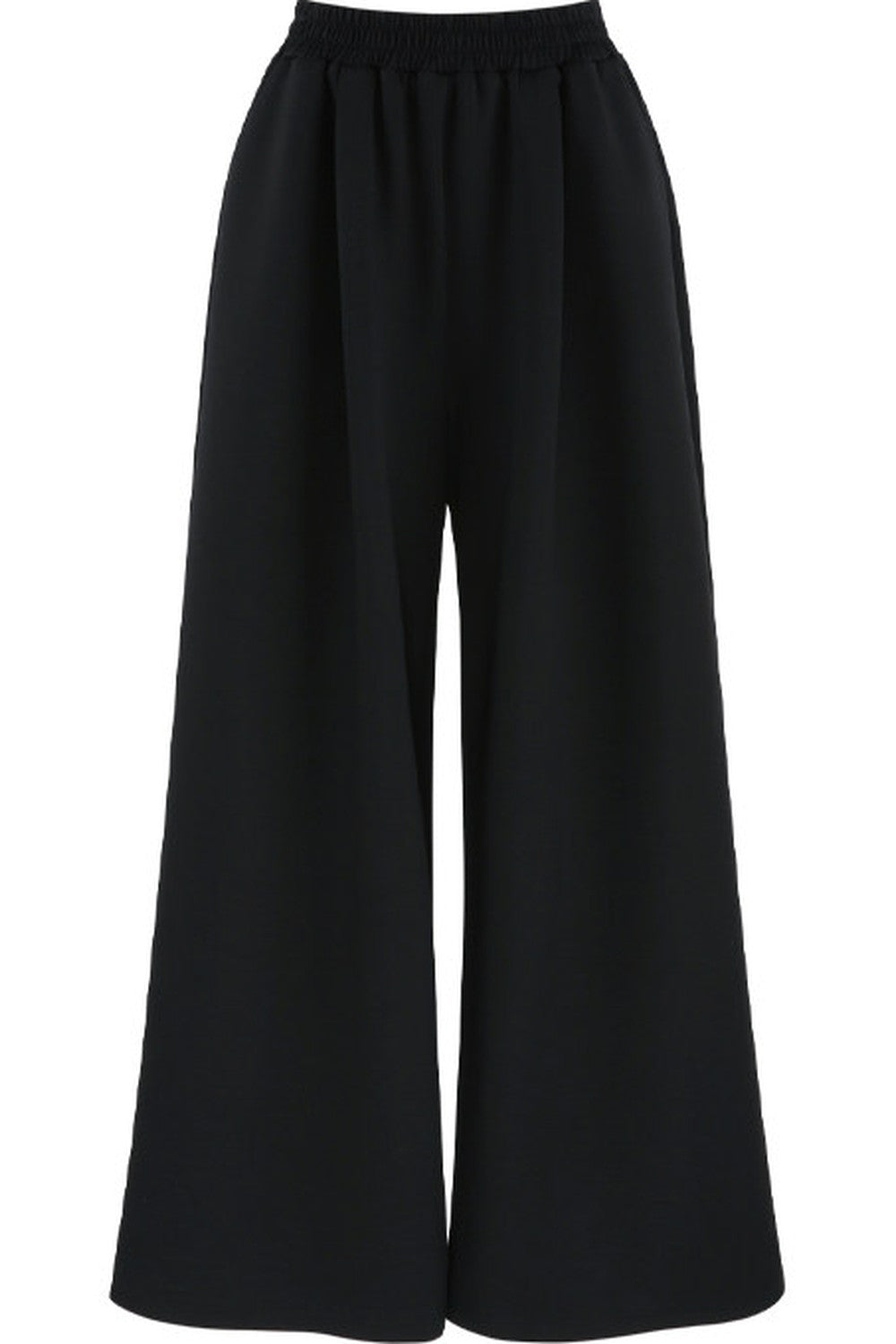 Hooded Shawl Sweatshirt and Wide-Leg Pants Set-Up