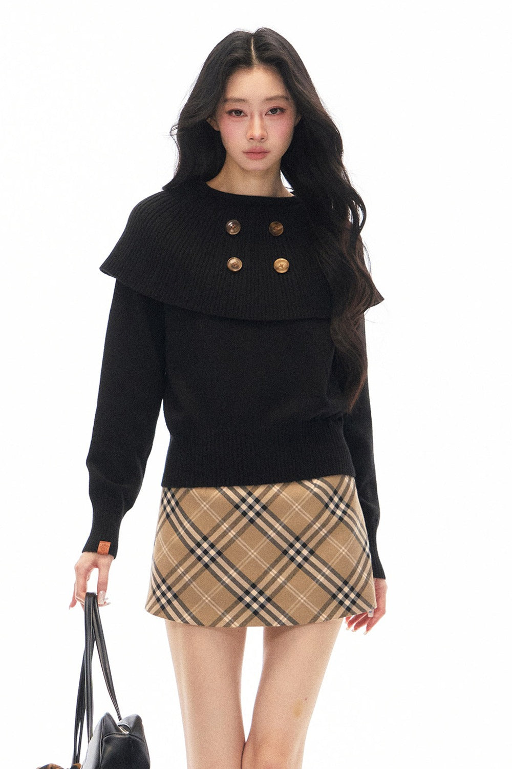 Skirt and Shawl Knit Top Set-Up