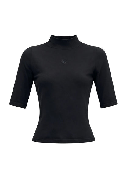 Slim-Fit Half-High Collar Knit Base Top