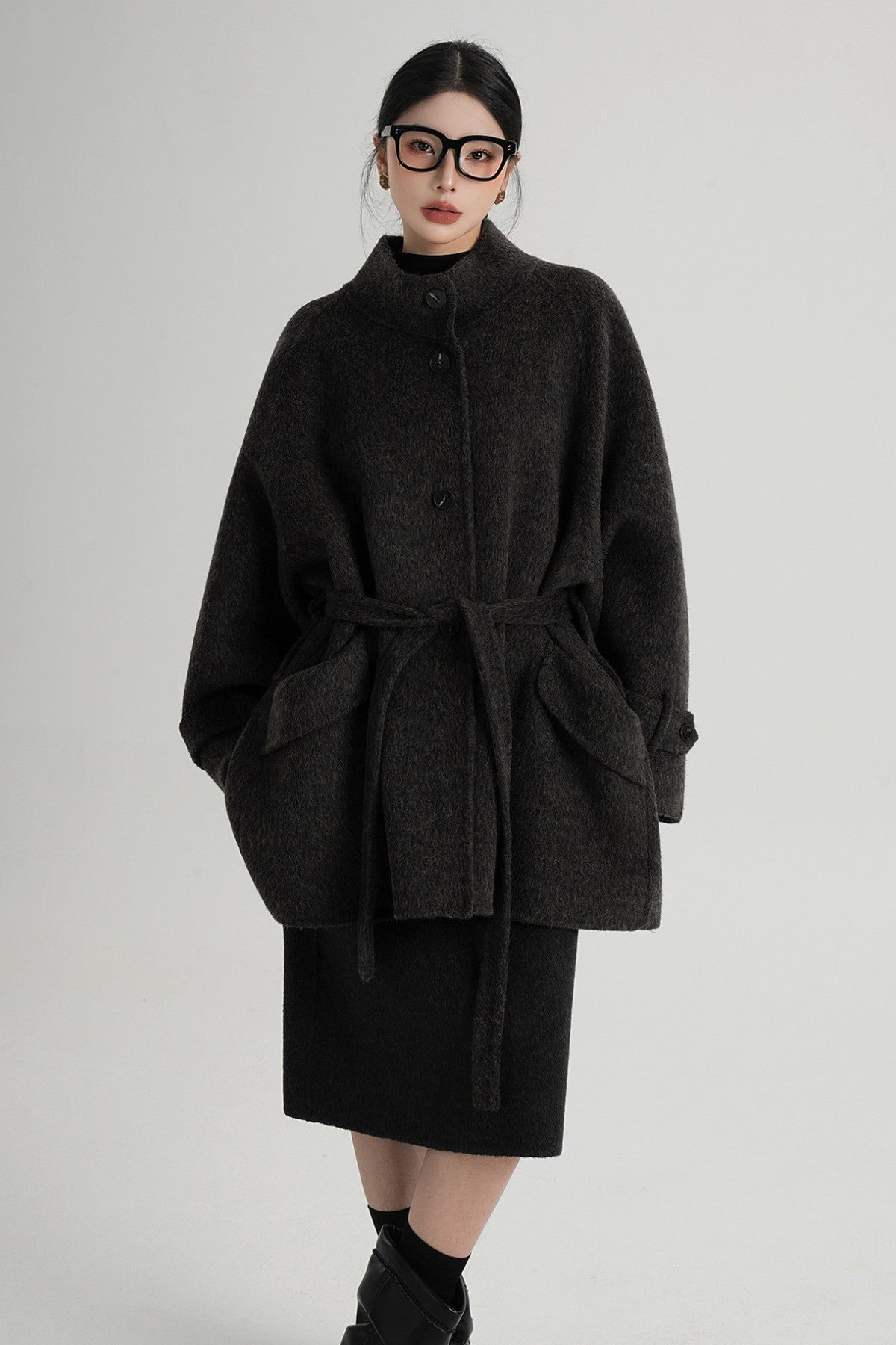 Mid-Length Double-Sided Wool Coat