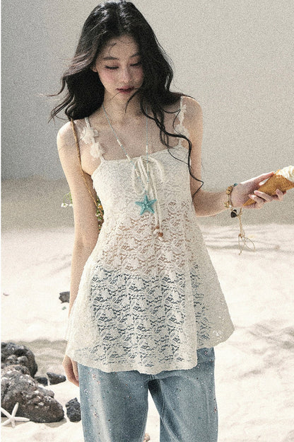 Morning Mist Lace Camisole Top