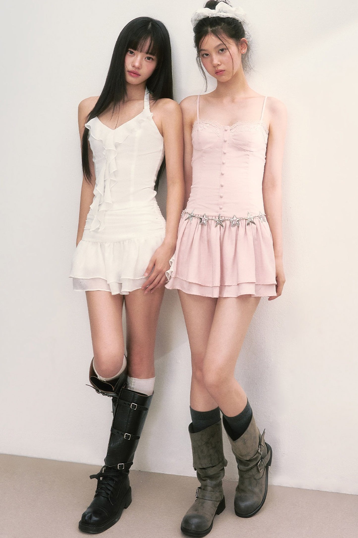 Ballet-Style Pink Suspender Dress