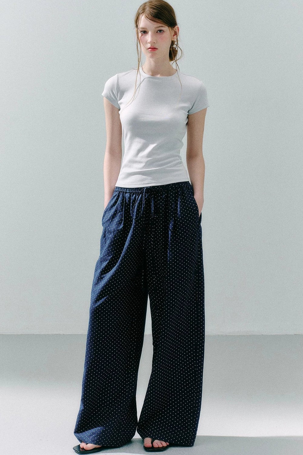 Linen Polka Dot Pants