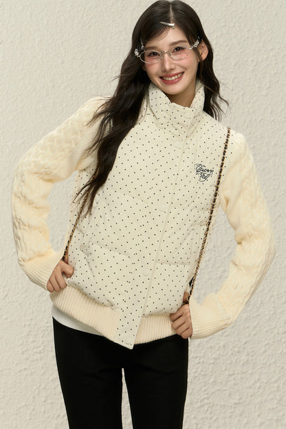 Polka Dot Cotton Jacket and Pants Set-Up