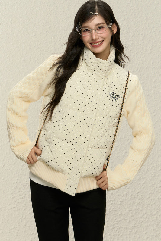 Polka Dot Cotton Jacket and Pants Set-Up