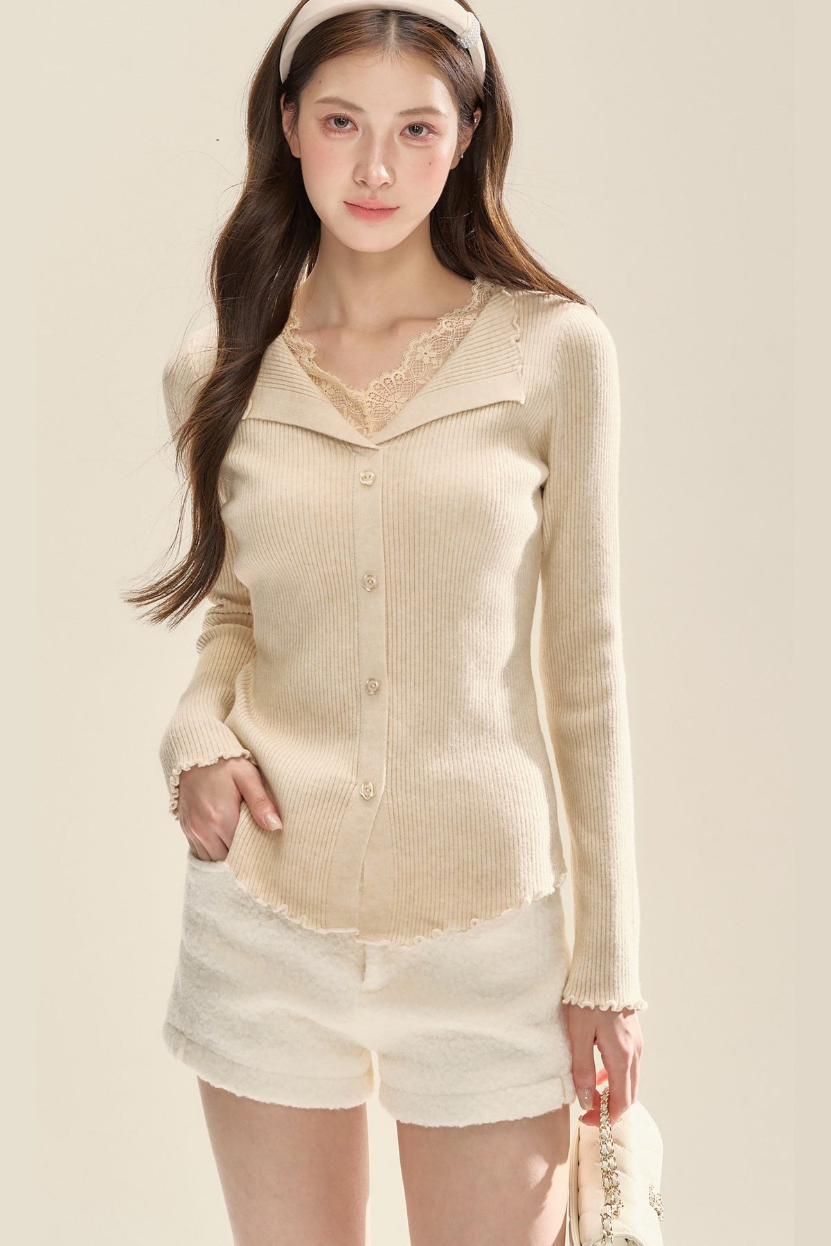 Warm Apricot Soft Weave Top