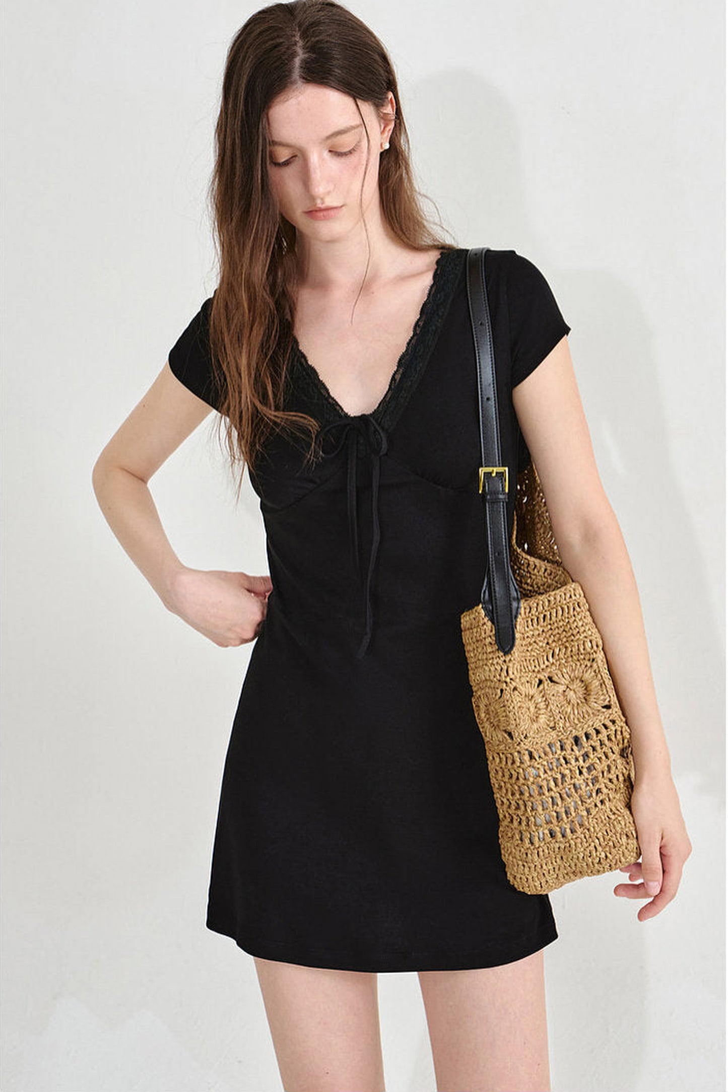 Black Lace A-Line Skirt
