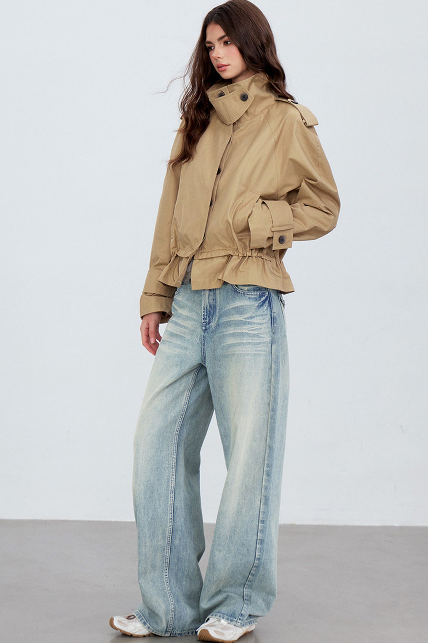 Modern Stand Collar Windbreaker Jacket