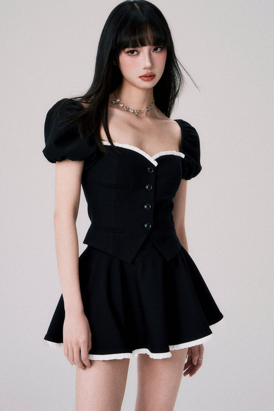Strapless Corset Top and Puff Skirt Set-Up