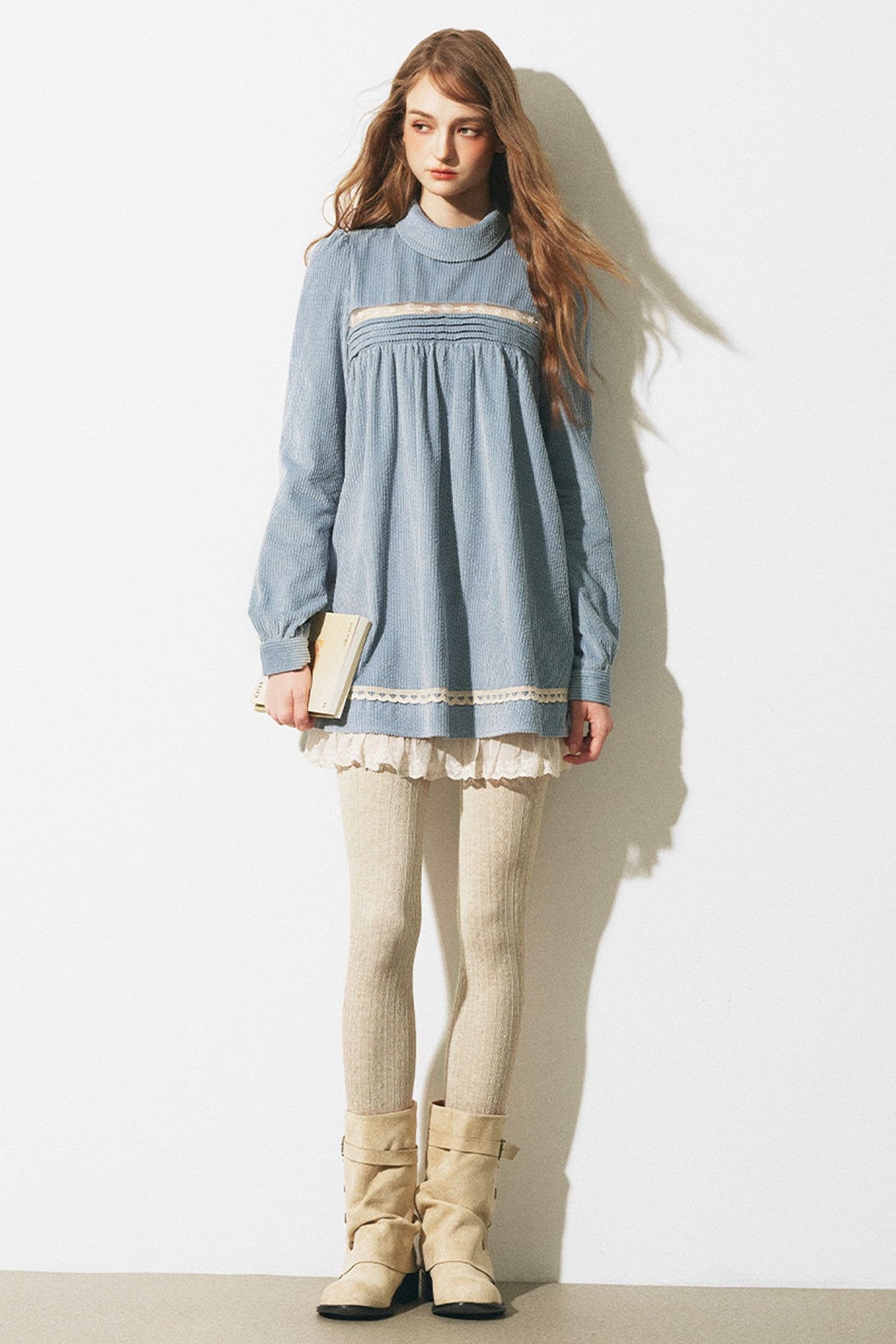 Haze Blue Babydoll Dress