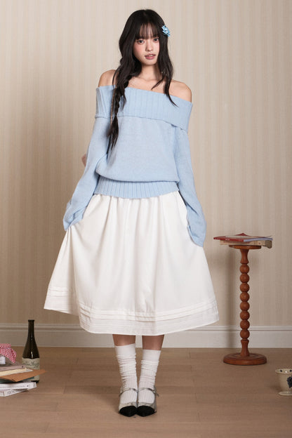 Off-Shoulder Knit Top