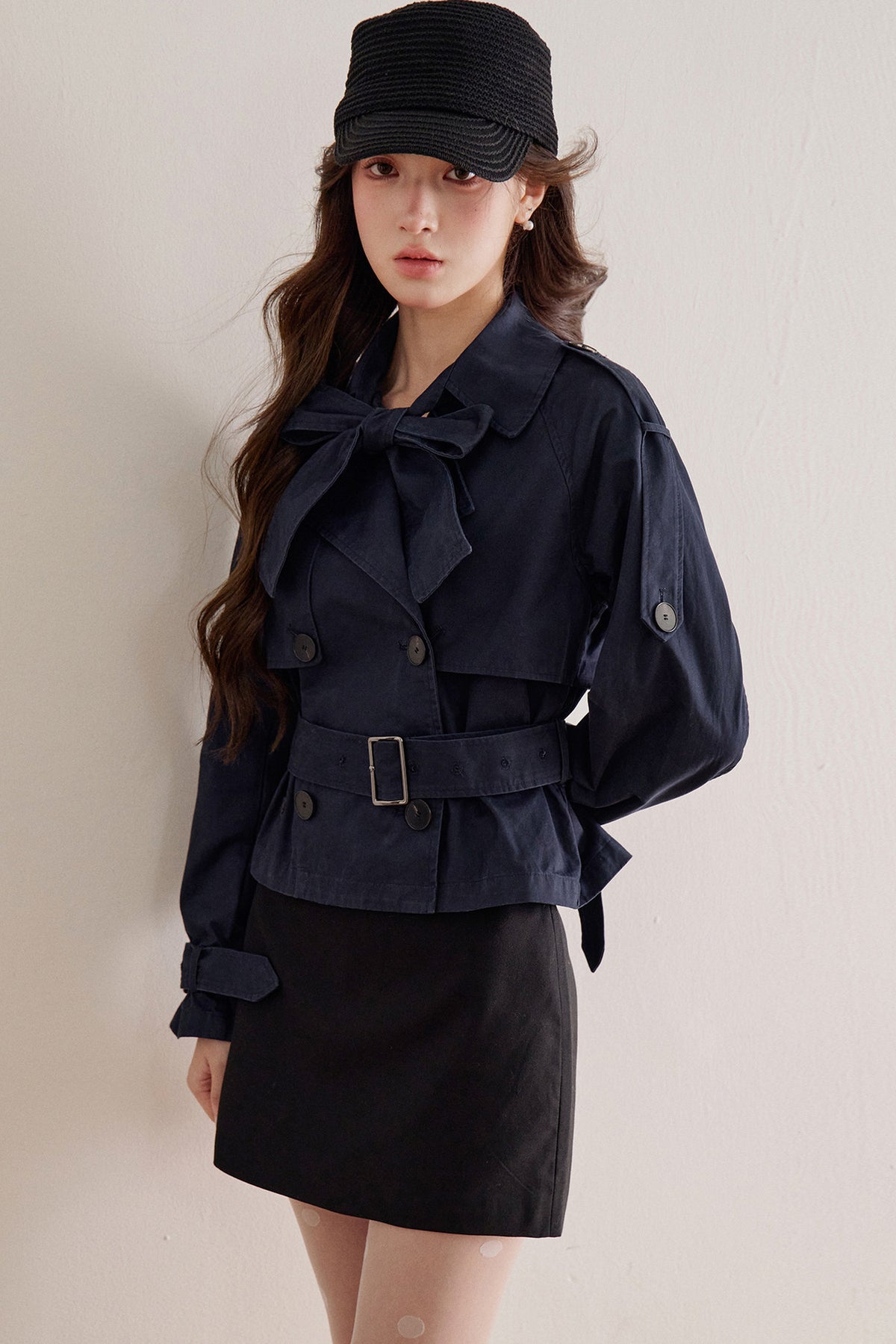Cotton Double-Breasted Trench Coat