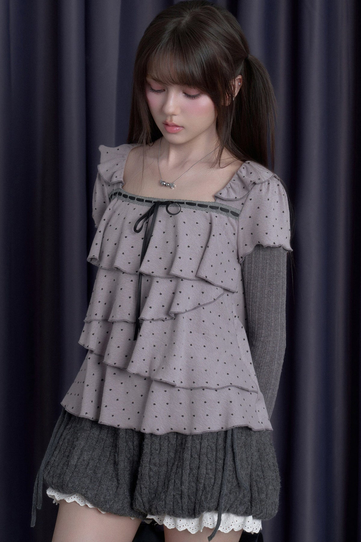 Soft Twist-Knit Lantern Shorts