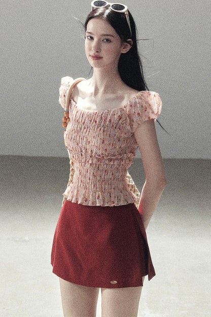 Orange Sunset Floral Blouse