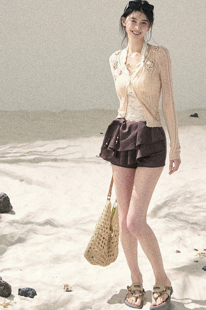 French Thin Sun Protection Cardigan Set-Up