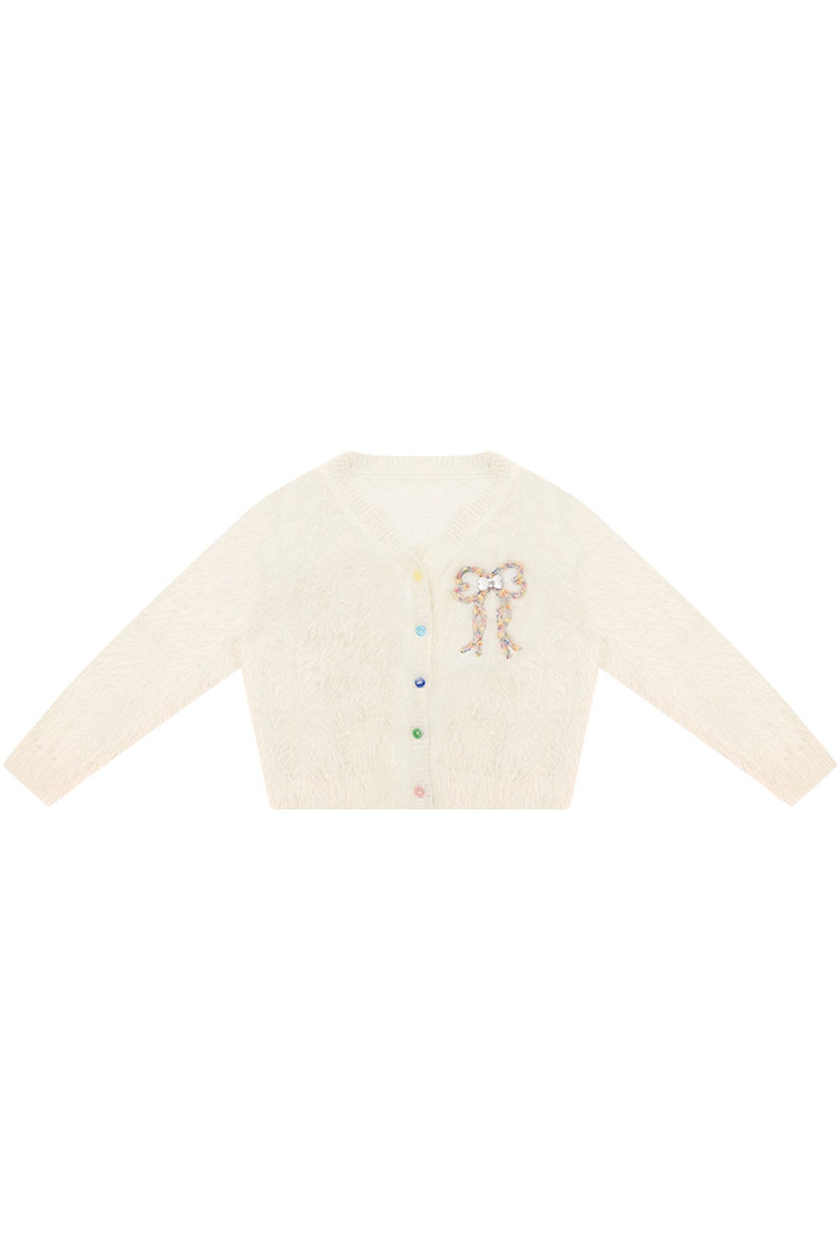 Apricot Bowknot Knit Cardigan