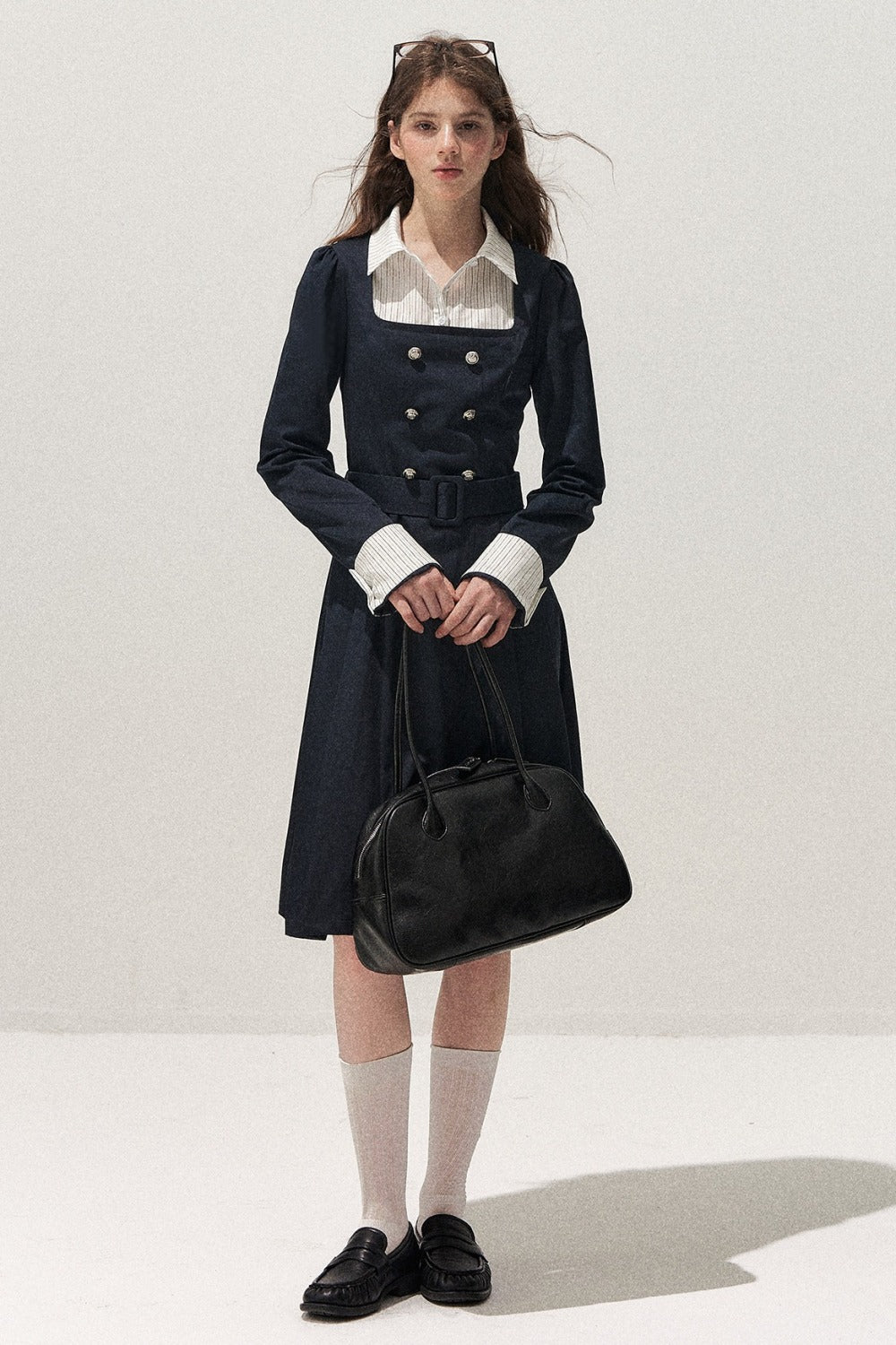 Retro Two-Piece Trench Dress