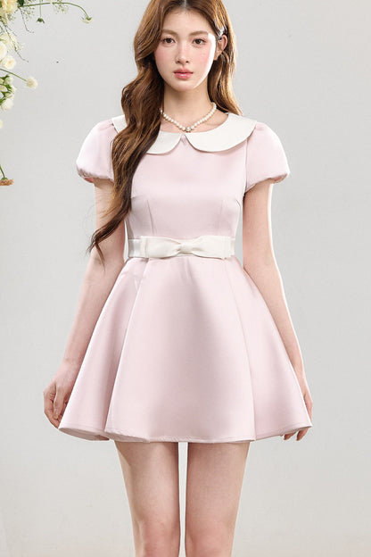 Medieval Satin Bow Puff Dress