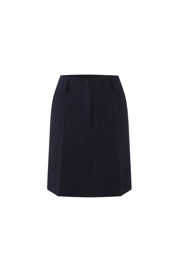 High-Waisted Pleated A-Line Skirt