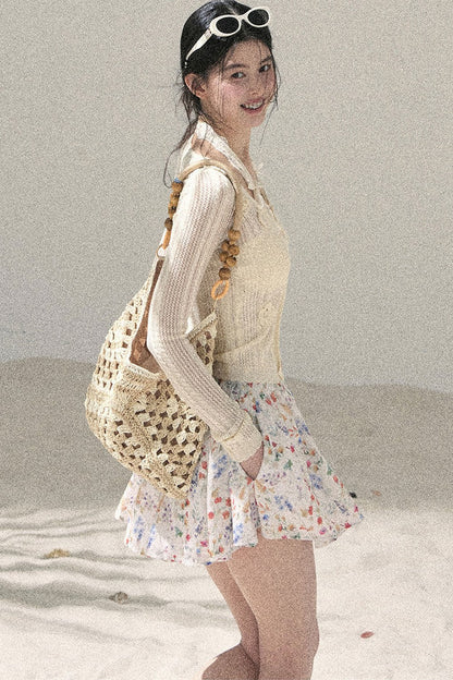 French Thin Sun Protection Cardigan Set-Up