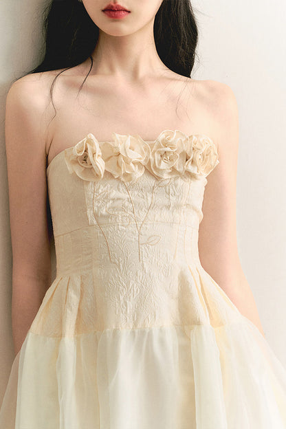 Robe bustier florale faite main