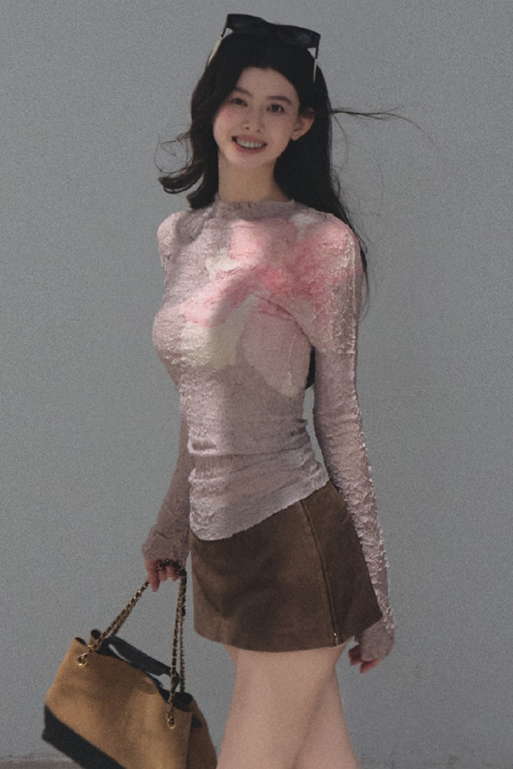 Maillard Retro Suede Skirt