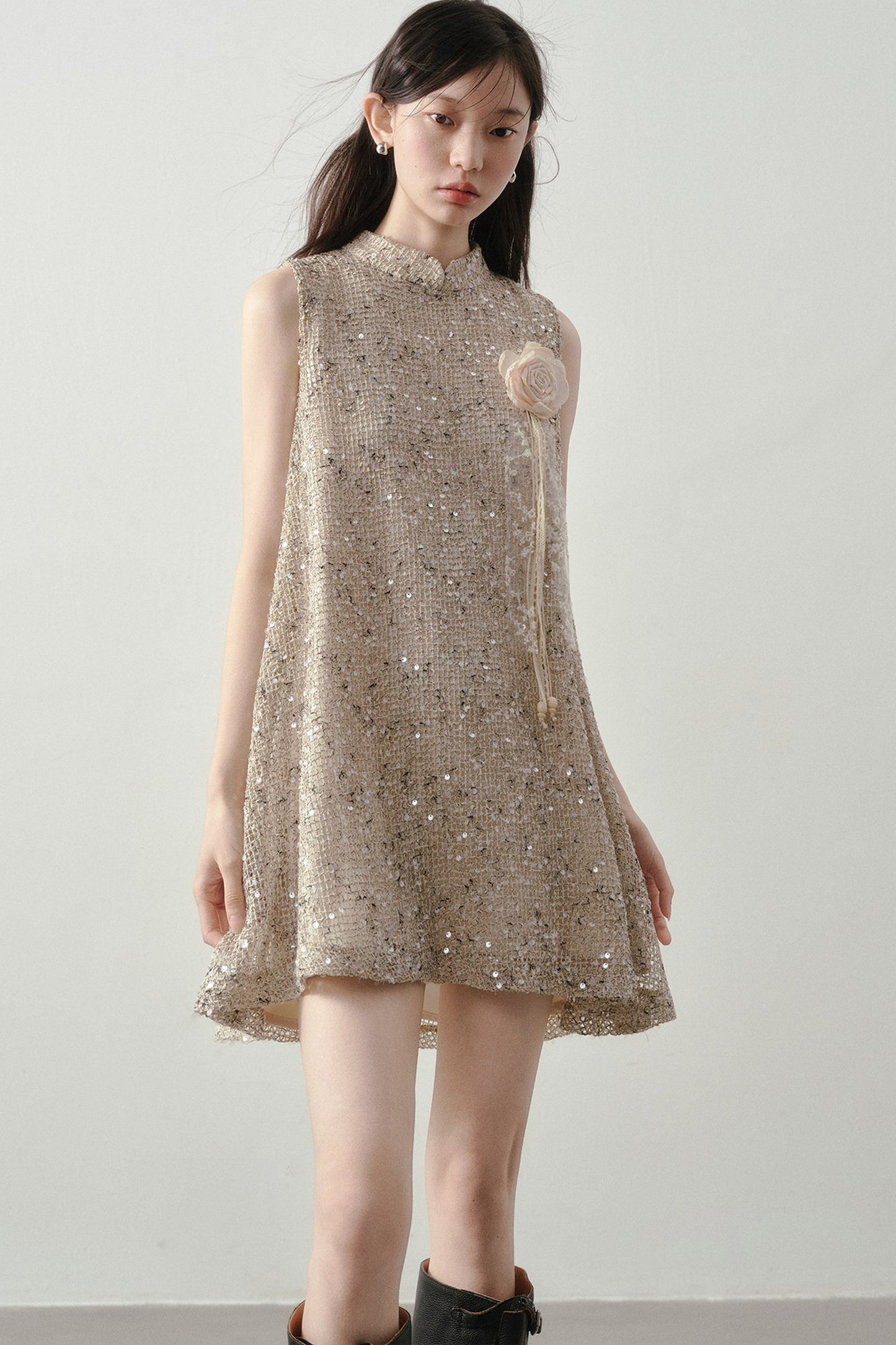 Champagne Gold Tassel Dress