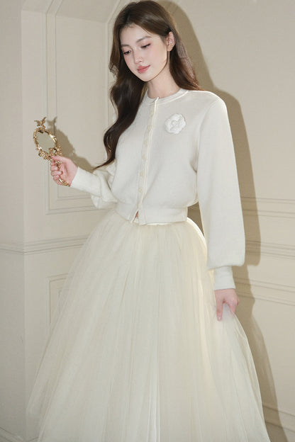 White Mesh Tutu Skirt