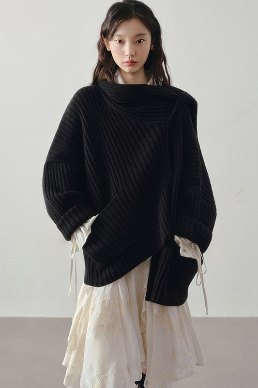 Loose Striped Knit Cardigan