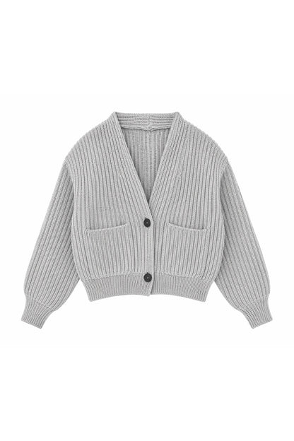 Knit Cardigan and Cuffed Pants Set-Up
