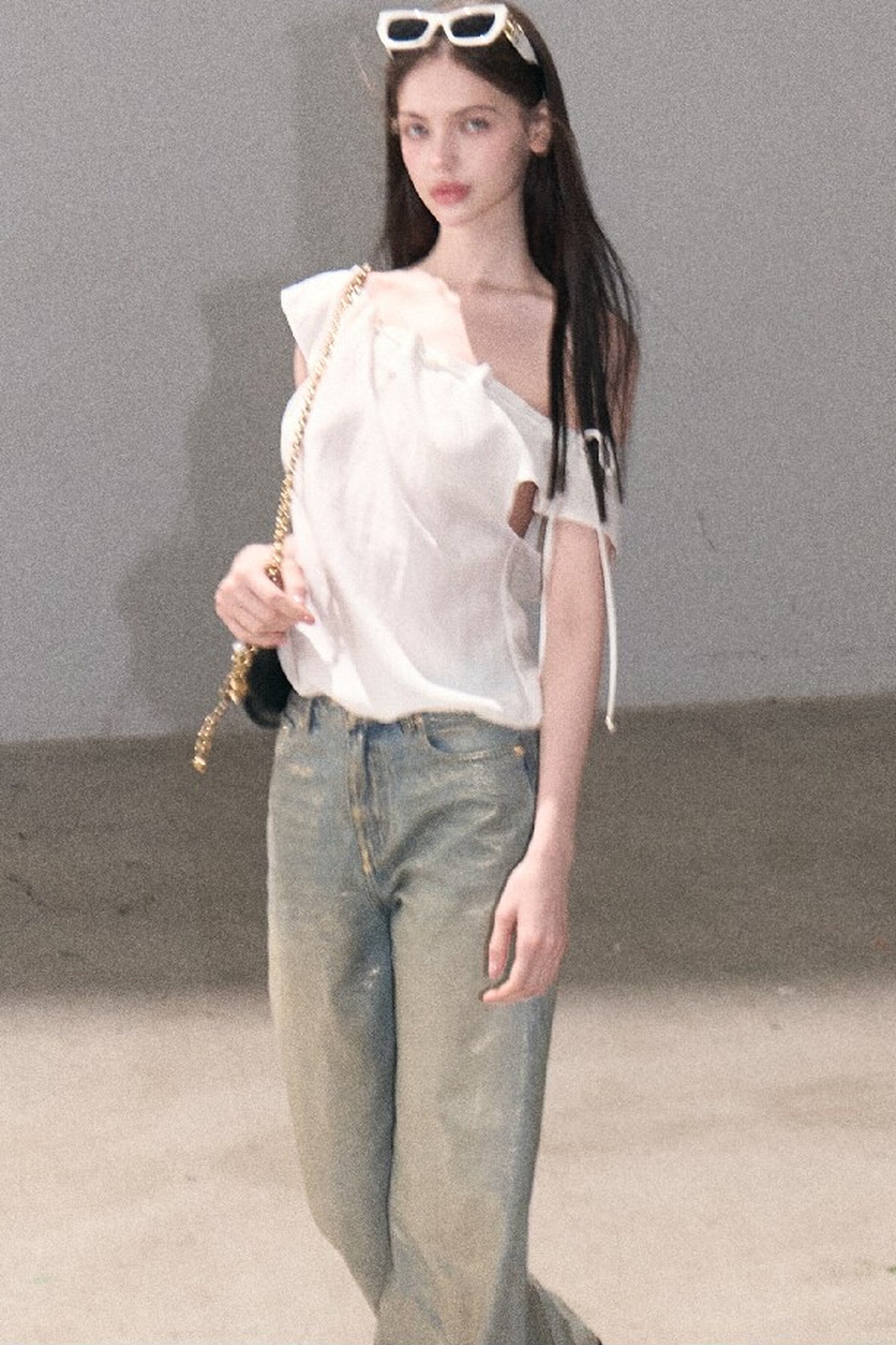 Retro Gradient Cotton Jeans