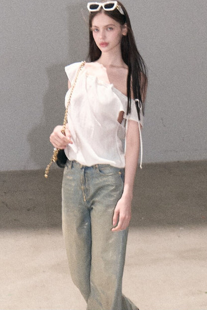 Retro Gradient Cotton Jeans