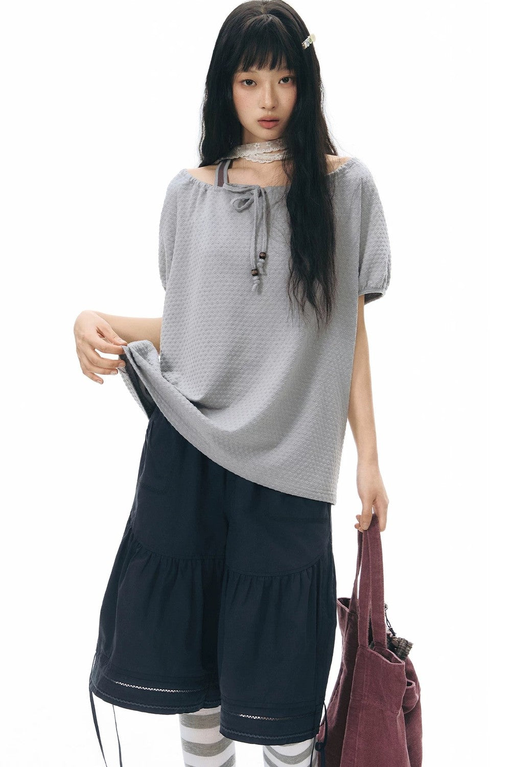 Detachable Sleeve Knitted Top
