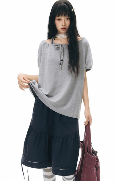 Detachable Sleeve Knitted Top