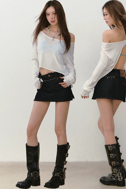 Wendbare Strassbluse