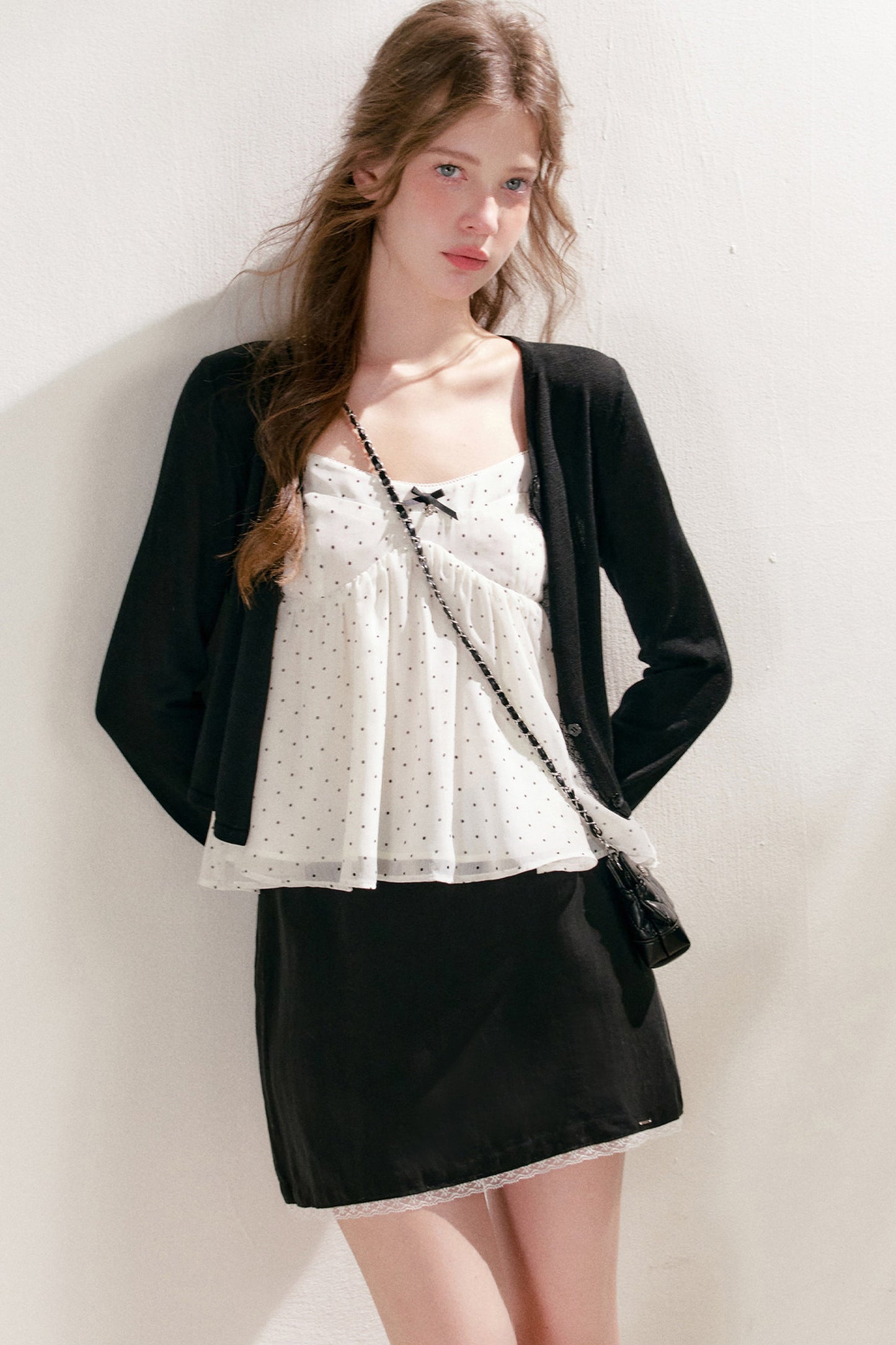 Sun-Protective Lace-Edged Knit Cardigan
