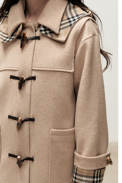 Retro Cream Baoli Duffle Coat