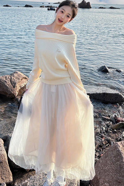Multi-Layered Pleated Tulle Skirt