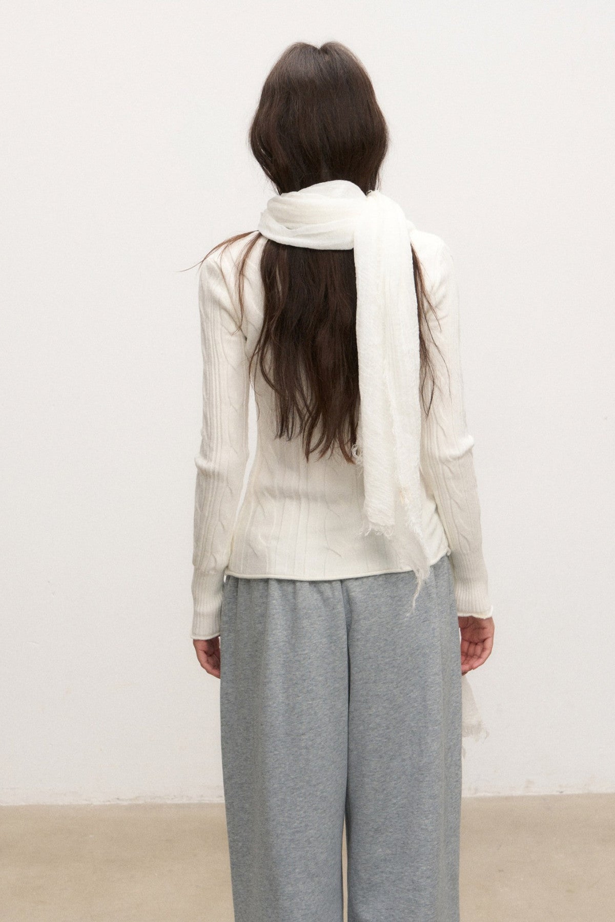 Beige Knit Base Layer Top Set-Up
